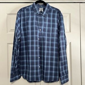 Old Navy‎ Casual Button Down Shirt in Plaid Slim Fit Size XL EUC